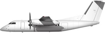 Dash 8-100 is a twin-engine turboprop regional aircraft